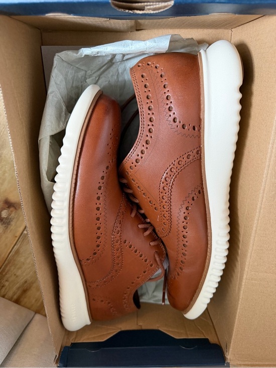 Cole Haan Grand Brown Leather Wingtip Derbys Size 8.5 NIB main image 4